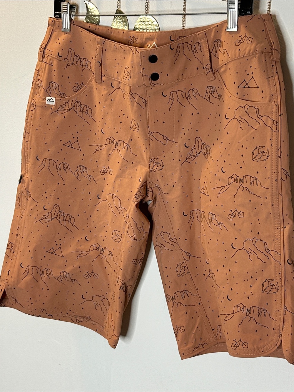 Wild Rye Dusty Rose Printed Bike Shorts - Size 10
